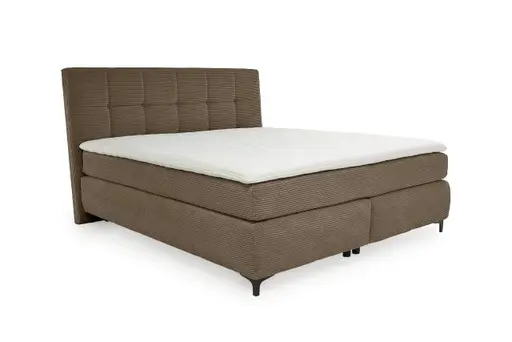 Boxspringbett- Liegefläche ca. 180x200 cm, Stoff, Taupe