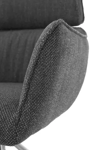 Armlehnstuhl MASHA - drehbar, Stoff, Grau