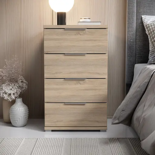 Nachtkommode- Sandeiche Dekor