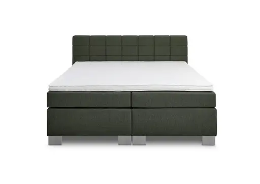 Boxspringbett HAIKOS- Liegefläche ca. 180x200 cm, Stoff, Olive,  Bonell/Bonell