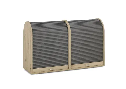 Jalousieschrank - Eiche Nachbildung, Graphit