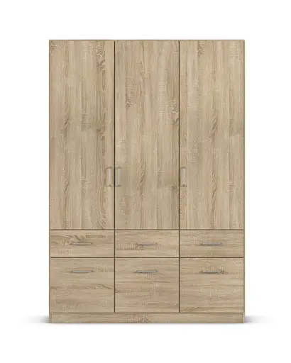 Drehtürenschrank- B ca. 136 cm, Eiche Dekor