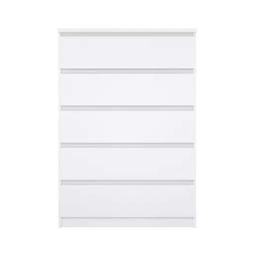 Kommode - B ca. 77 cm, Weiß Hochglanz