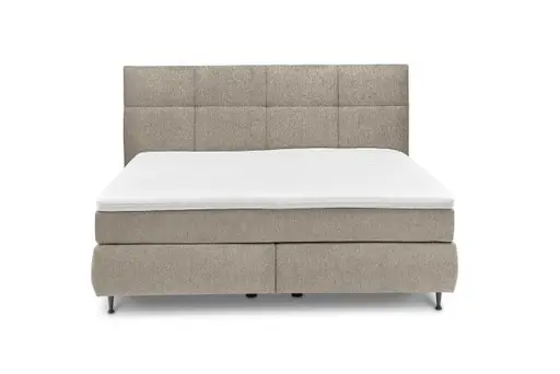  Boxspringbett ALICA- Liegefläche ca. 180x200 cm, Stoff, Beige