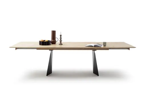 Esstisch 3100 - LB ca. 200x100 cm, beiseitig ausziehbar, Asteiche massiv, Geölt