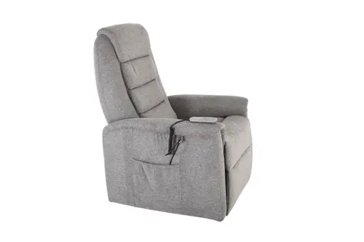 TV-Sessel MYRON - Aufstehhilfe, Relaxfunktion, Stoff, Grau