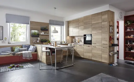 U-Küche 52.190 GL 7 519, Alteiche Provence Synchronpore Nachbildung 