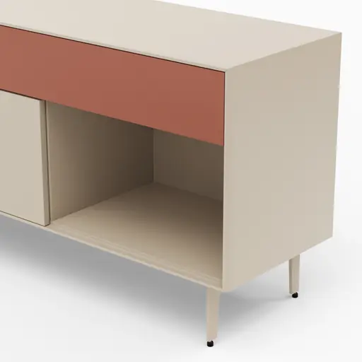Sideboard Colore - B ca. 180 cm, Lack, Kaschmir