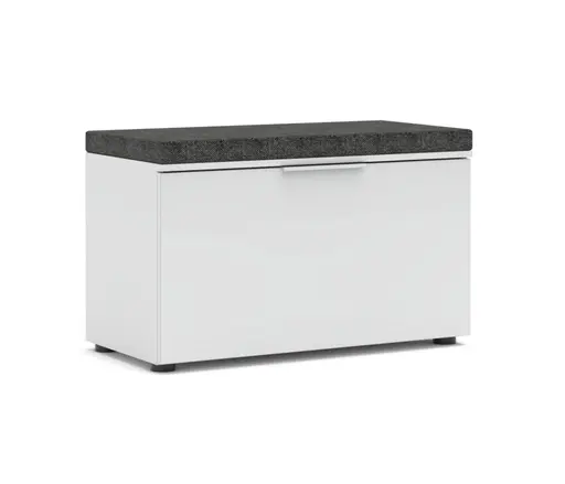 Bank - inkl. Sitzkissen, B ca. 80 cm, Weiß