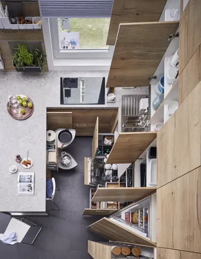 U-Küche 52.190 GL 7 519, Alteiche Provence Synchronpore Nachbildung 