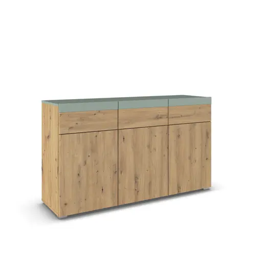 Kommode ROMANA- Eiche Dekor, Salbei