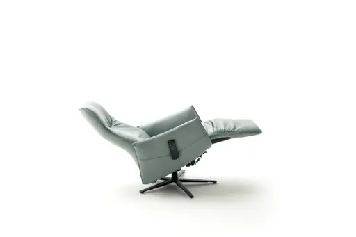 Relaxsessel Marsala - inklusive motorischer Rücken und Fußteilverstellung, Leder, Jade
