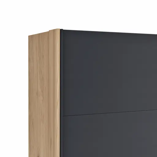 Schwebetürenschrank Viana - BHT ca. 300x230x68 cm, Anthrazit