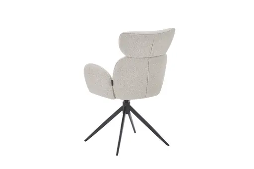 Armlehnstuhl MAIRA - drehbar, Stoff, Beige