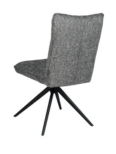 Stuhl MARCIA - drehbar, Stoff, Grau