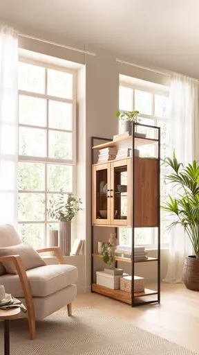 Raumteiler Farmingdale - Eiche massiv, natur geölt