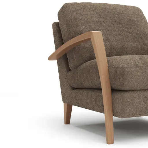 Sessel Karasu - Chic, Stoff, Taupe