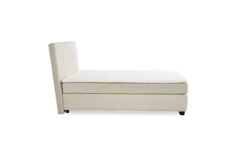 Boxspringbett JILA- Ligefläche ca. 120x200 cm, Stoff, Beige