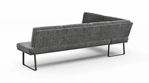 Eckbank Valloni - Stoff, Dunkelgrau