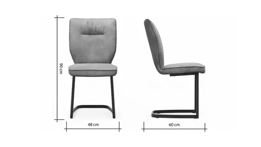 Freischwinger Westmore - Stoff, Dunkelgrün