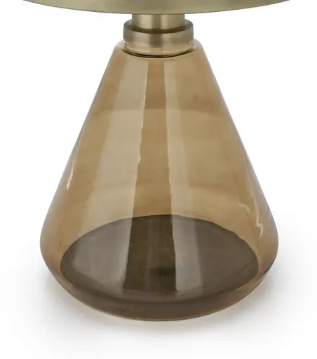 Beistelltisch - Ø/H ca. 45x45 cm, Schwarz, Braun