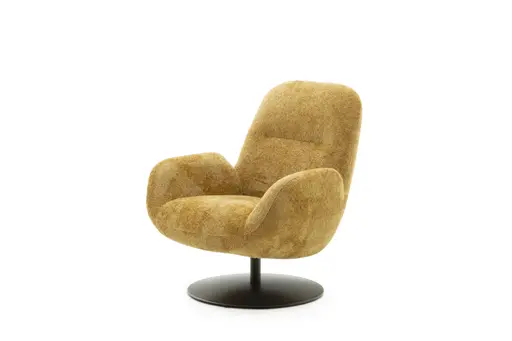 Drehsessel Hugo - Stoff, Ocker
