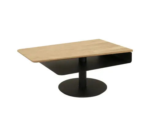 Couchtisch - höhenverstellbar, LBH. ca. 100x60x46-64  cm, Wildeiche furniert