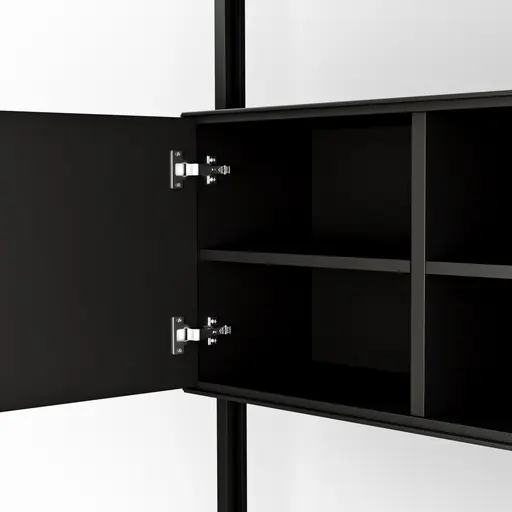 Regal Edge - B ca. 283 cm, Lack, Schwarz