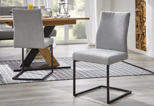 Freischwinger Carmelo - Velour, Hellblau