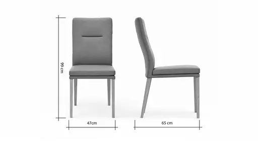 Polsterstuhl 3190 - Leder, Anthrazit