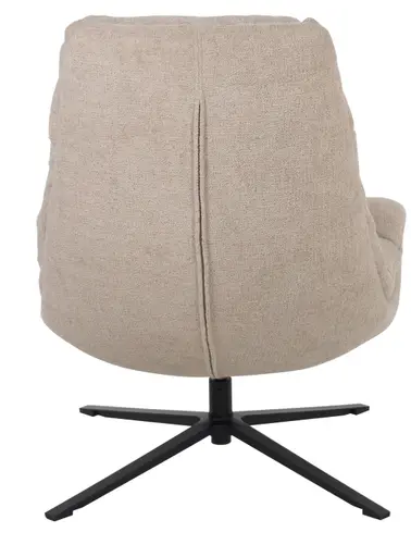 Relaxsessel mit Hocker - drehbar, Webstoff, Sand