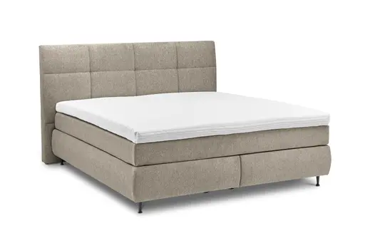  Boxspringbett ALICA- Liegefläche ca. 180x200 cm, Stoff, Beige