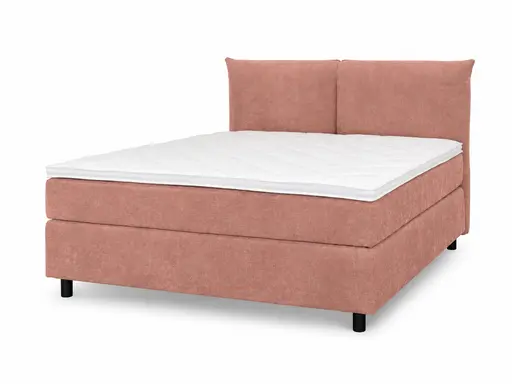 Boxspringbett Premium Line Pillow - Liegefläche ca. 180x200 cm, Stoff, Altrosa	