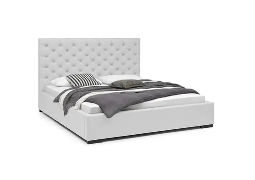 Bettgestell SANDRIN E- Liegefläche ca. 180x200 cm, Stoff, Hellgrau, ink. Lattenrost und Stauraum