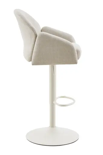 Barhocker - drehbar, höhenverstellbar, Stoff, Beige