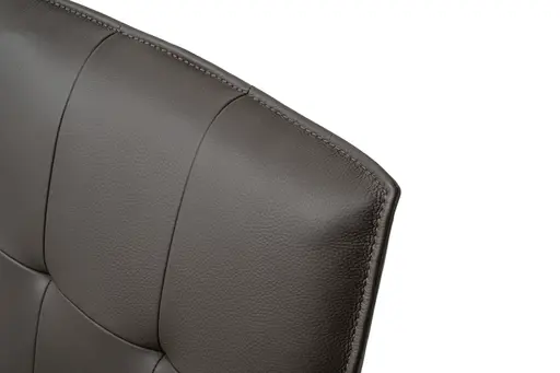 Stuhl MARCELLA - drehbar, Leder, Dunkelbraun