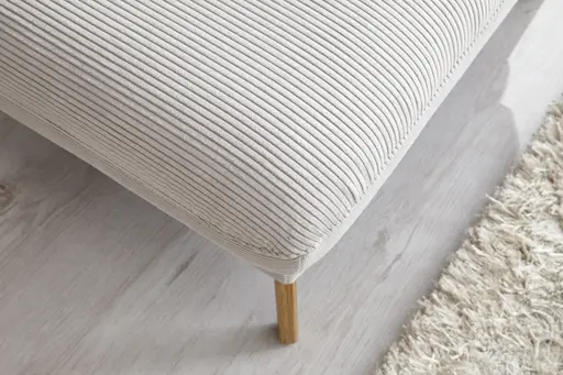 Sofa Maryville - 2,5-Sitzer mit Eckelement und Abschlussteil medium rechts, inkl. Kopfteil verstellbar, Stoff, Beige