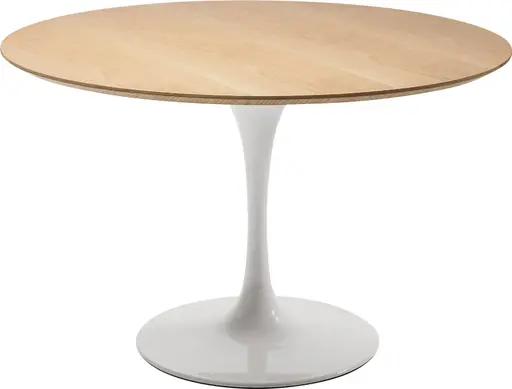 Tisch- DH ca. 120x76 cm, Eiche Dekor, Stahl, Weiß, Lackiert