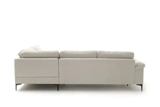 Ecksofa - 2,5-Sitzer mit Ecke rechts, Stoff, Natur