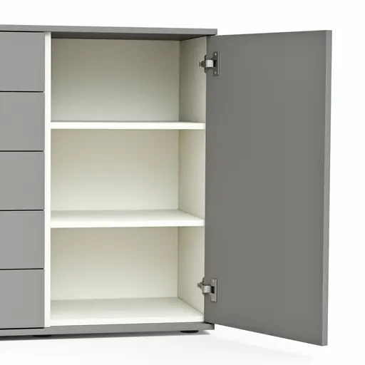 Kommode Viana - Holzwerkstoff, Steingrau