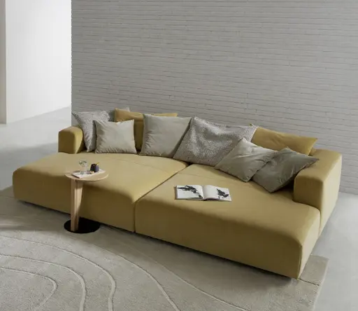 Megasofa Caruso - Velour, Senfgelb