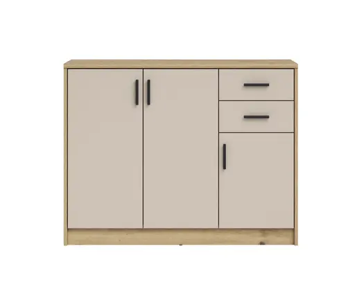 Kommode - B ca. 109 cm, Artisan Eiche Nachbildung, Kaschmir