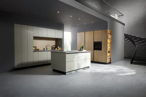 Inselküche 51.230 CO 5 525, Kaschmirbraun matt 