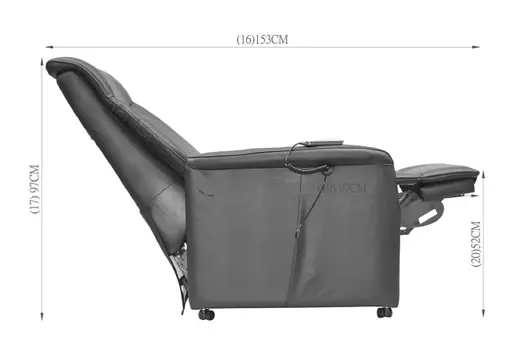 TV-Sessel MITCH - Relaxfunktion, Kunstleder, Schwarz