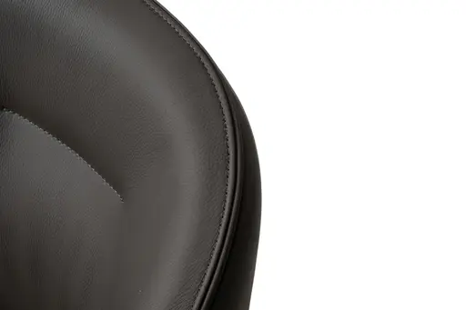 Stuhl MERRITH - drehbar, Leder, Dunkelbraun