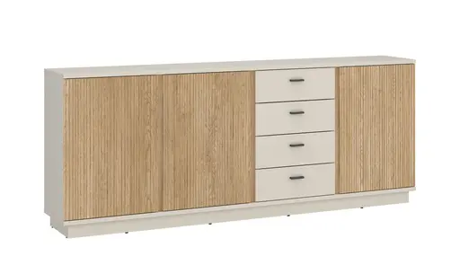 Sideboard - B ca. 200 cm, Kaschmir, Cremona Eiche Nachbildung
