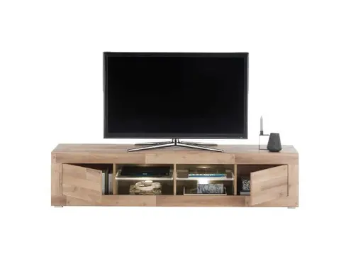 TV-Lowboard - mit Beleuchtung, B ca. 181 cm, Montana Eiche Nachbildung