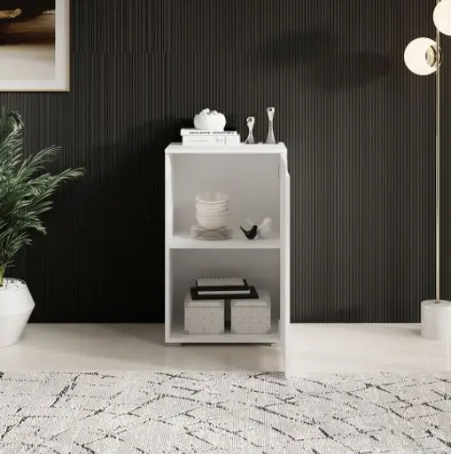 Kommode - B ca. 50 cm, Weiß, Hochglanz