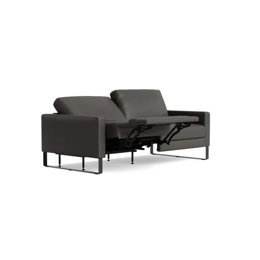 Sofa Enna - 3,5-Sitzer mit motorischer Relaxfunktion und Sitzvorzug, Leder, Dunkelbraun