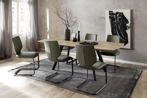 Freischwinger - Stoff, Olive